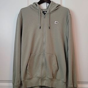 The North Face full-zip cotton hoodie - Men's L - light green - patch logo